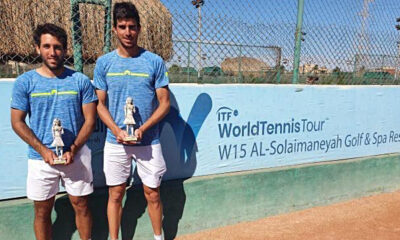 Hernán Casanova y Franco Agamenone, los campeones del dobles en el M15 de El Cairo.