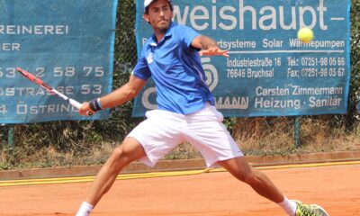 Leandro Migani en su último año como tenista profesional.