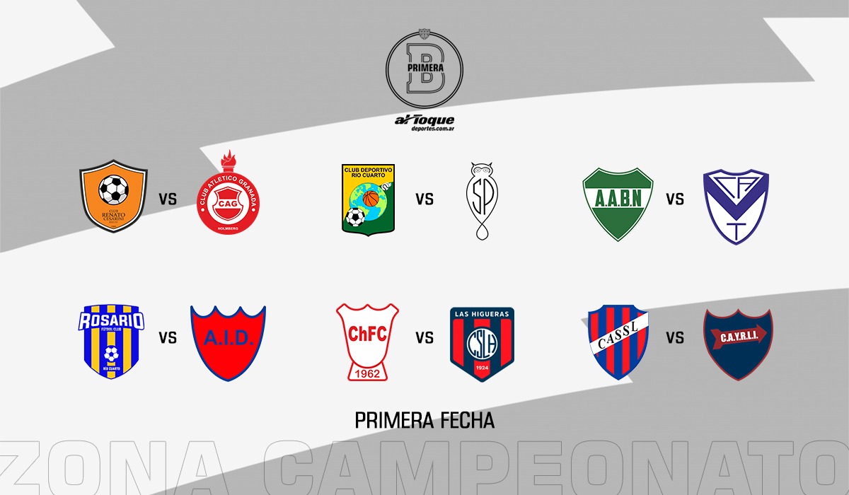 La Primera División B de Liga Regional de Río Cuarto definió ayer los fixtures de las Zonas Campeonato y Complementación, respectivamente.