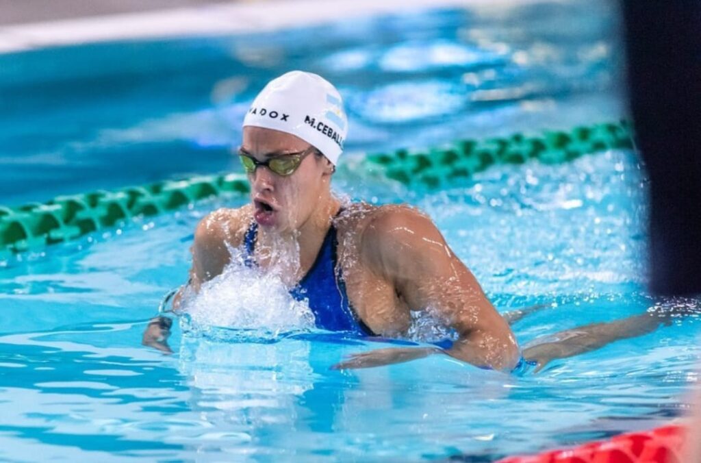 Macarena Ceballos en el Campeonato Argentino de Natación.