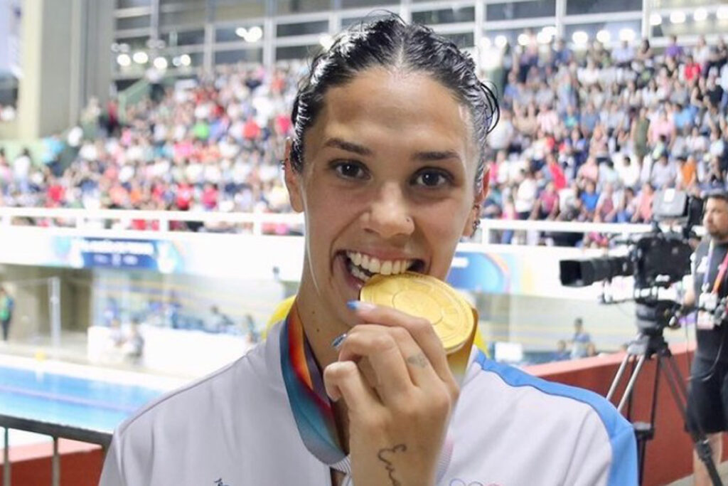 Macarena Ceballos ganó la primera dorada argentina en los Juegos Suramericanos.