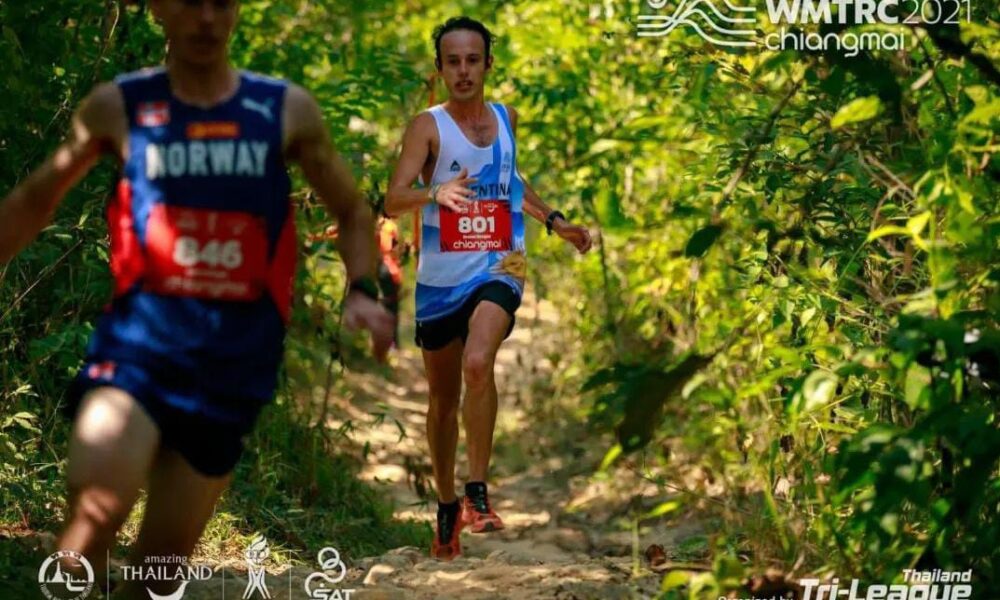 Brian Burgos en el Mundial de Trail Run en Tailandia.