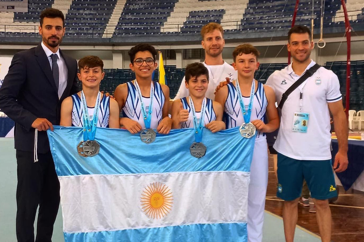 Facundo Mascanfroni en el Sudamericano de Gimnasia Artística en Guayaquil.