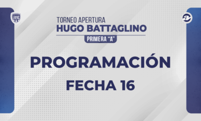 Así se juega la fecha 16 del Apertura de Primera A.