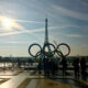 Foto de anillos olímpicos en París