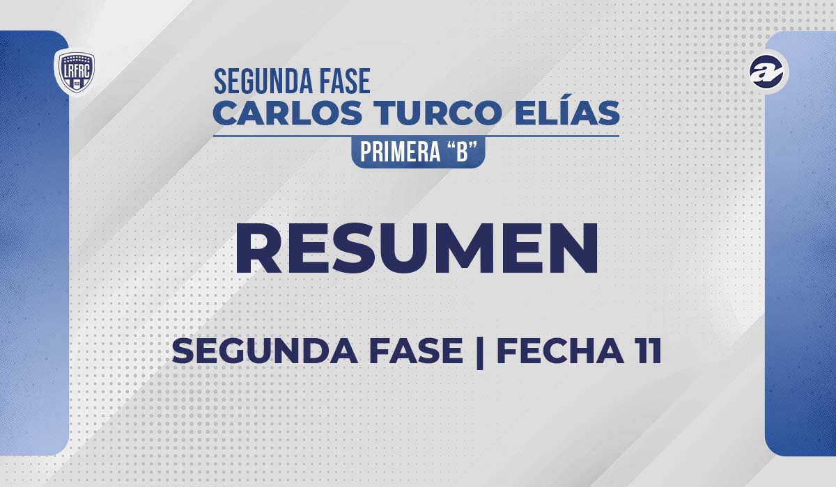 La undécima fecha del Torneo de Primera B "Carlos 'Turco' Elías" de la Liga Regional de Fútbol de Río Cuarto pasó con novedades en ambas zonas.