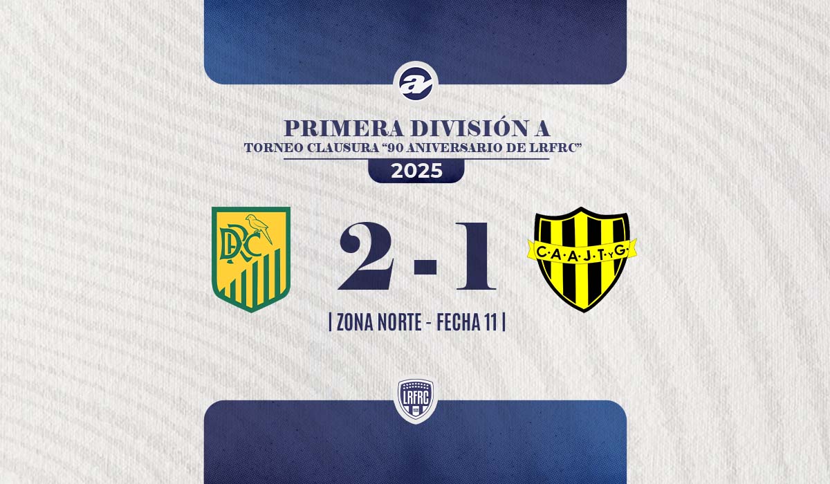 Deportivo Río Cuarto dio una de las sorpresas de la undécima fecha de la Zona Norte del Tornoe Clausura de Primera A de la Liga Regional de Fútbol de Río Cuarto al vencer 2 a 1 a Acción Juvenil de General Deheza.