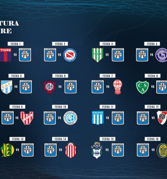 Fixture confirmado para Estudiantes en la Liga Profesional 2026.