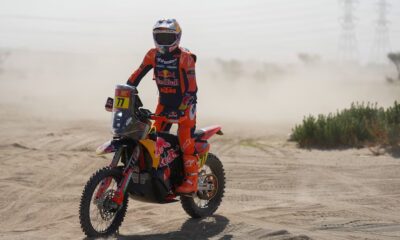 Luciano Benavides logró el triunfo en motos en l quinta etapa (AP Foto/Thibault Camus).