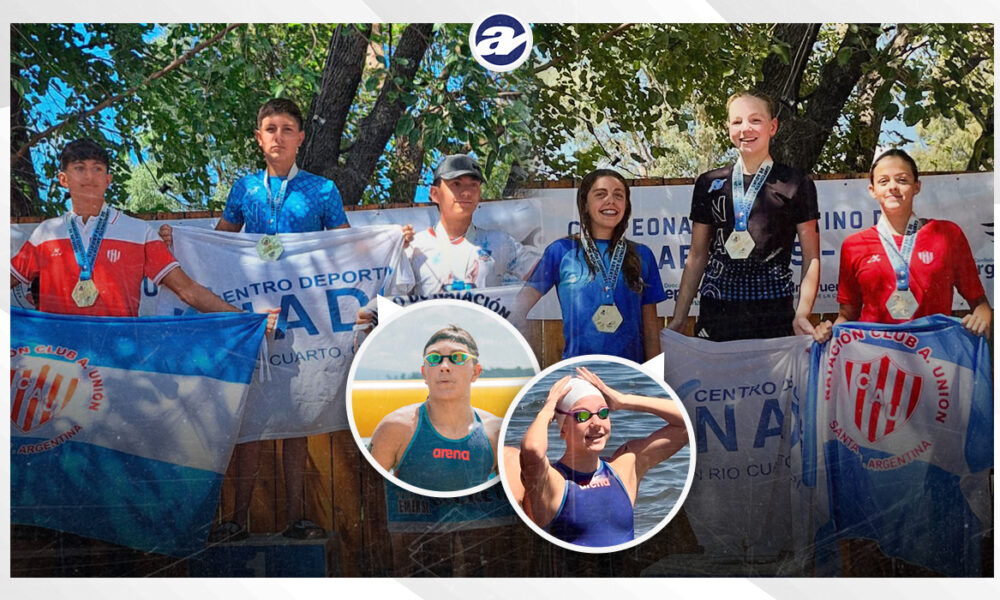 Riocuartenses, nuevamente en lo más alto del podio en aguas abiertas.