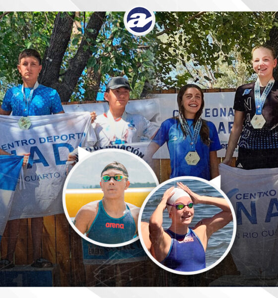 Riocuartenses, nuevamente en lo más alto del podio en aguas abiertas.