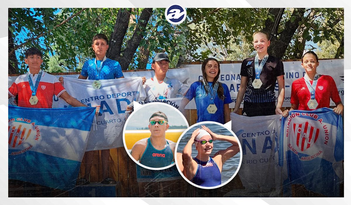 Riocuartenses, nuevamente en lo más alto del podio en aguas abiertas.