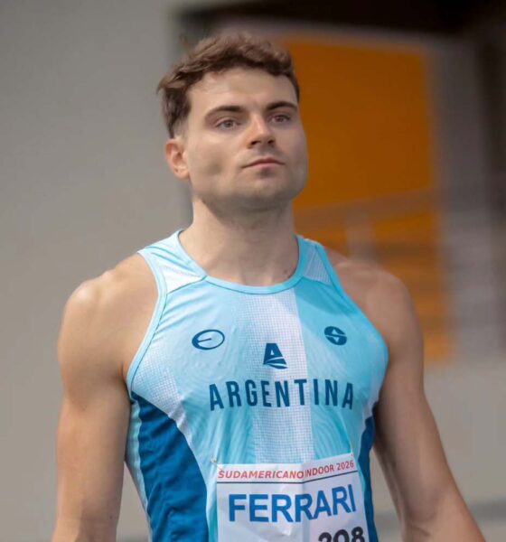 Luciano Ferrari hace historia: récord argentino en salto en largo indoor.