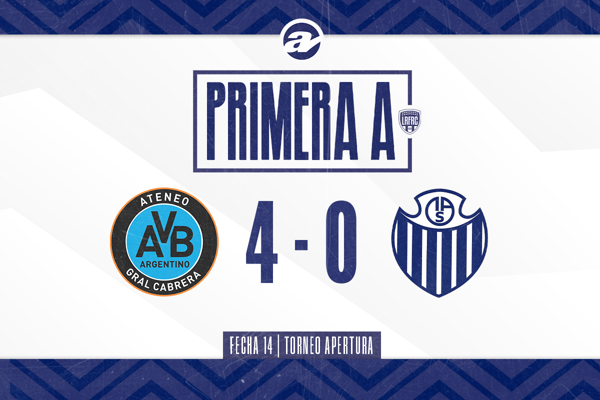 Ateneo Vecinos superó 4-0 a Atlético Sampacho en uno de los duelos enmarcados en la decimocuarta jornada del Torneo Apertura de Primera A. Santamaría, Riberi, Pérez y Brian Agüero, los goles.