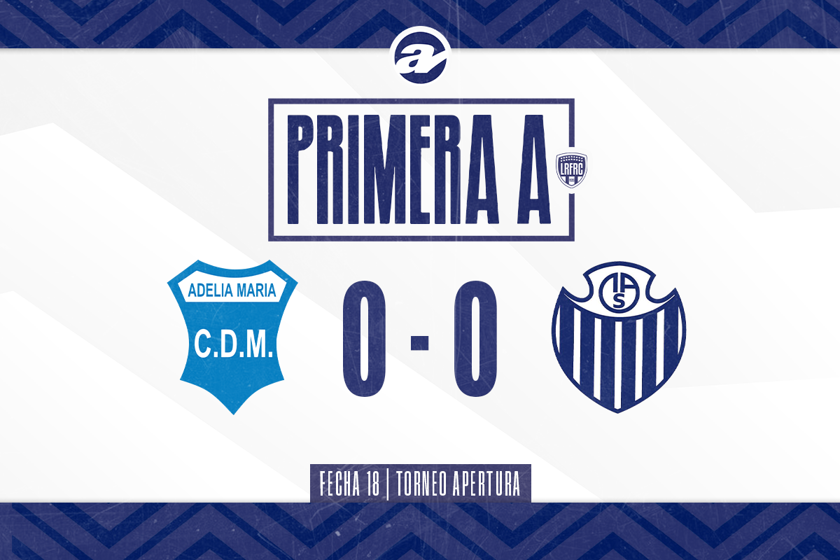 Municipal de Adelia María y Atlético Sampacho igualaron 0 a 0 este viernes por la noche.