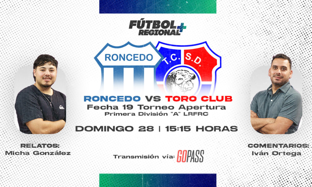 Este domingo 28 de junio, desde las 15:00, transmitiremos en vivo vía streaming el partido más importante de la última fecha del certamen de Primera A de Liga Regional de Río Cuarto. Lautaro Roncedo va por el título y recibe a Toro Club, que buscará impedirle la consagración. Enterate cómo conseguir tu entrada.