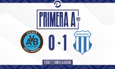Lautaro Roncedo le ganó 1-0 a Ateneo Vecinos en General Cabrera en otro de los adelantos que tuvo la segunda fecha del Torneo Clausura de Primera A.