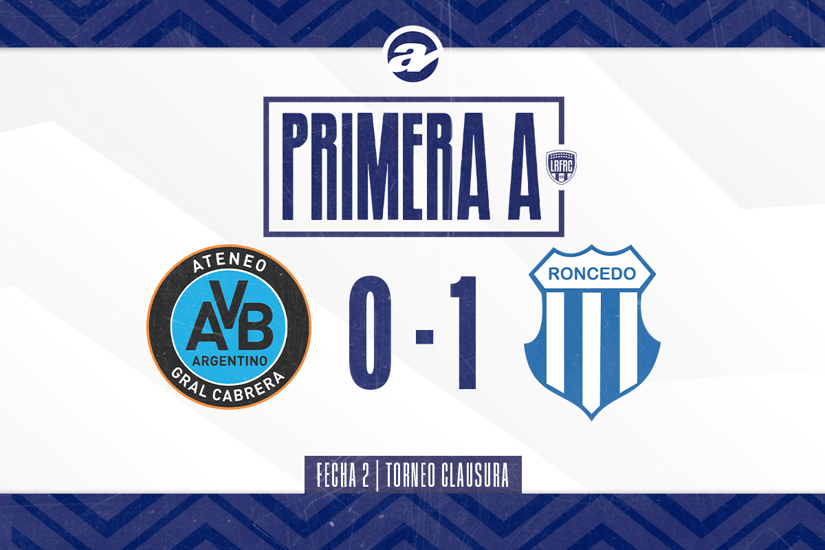 Lautaro Roncedo le ganó 1-0 a Ateneo Vecinos en General Cabrera en otro de los adelantos que tuvo la segunda fecha del Torneo Clausura de Primera A.