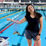 Francesca Travaglini regresó a la natación competitiva y brilló en el Argentino Máster.