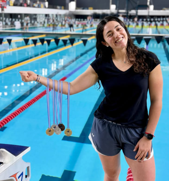 Francesca Travaglini regresó a la natación competitiva y brilló en el Argentino Máster.