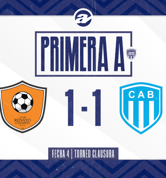 Renato Cesarini y Belgrano de Coronel Moldes igualaron 1-1 en uno de los adelantos de la cuarta jornada del Torneo Clausura de Primera A de Liga Regional de Río Cuarto.