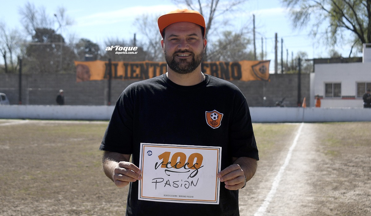 Mariano Passero, 100 partidos al frente de Renato Cesarini.